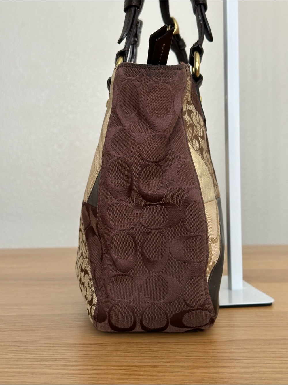 Coach Patchwork Tote Zippy Bag - Picture 4 of 13